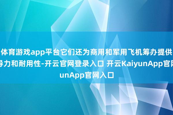 体育游戏app平台它们还为商用和军用飞机筹办提供了诱导力和耐用性-开云官网登录入口 开云KaiyunApp官网入口