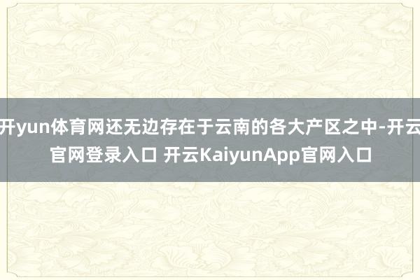 开yun体育网还无边存在于云南的各大产区之中-开云官网登录入口 开云KaiyunApp官网入口