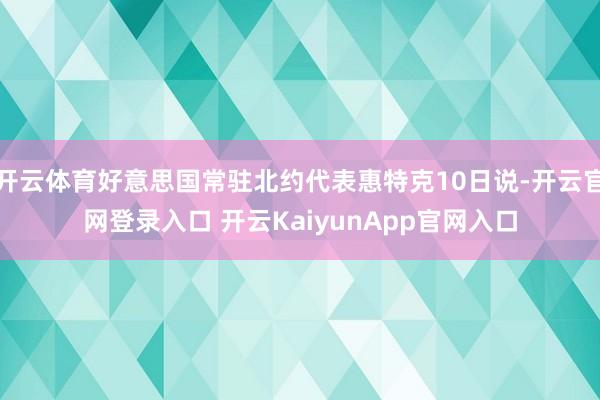 开云体育好意思国常驻北约代表惠特克10日说-开云官网登录入口 开云KaiyunApp官网入口